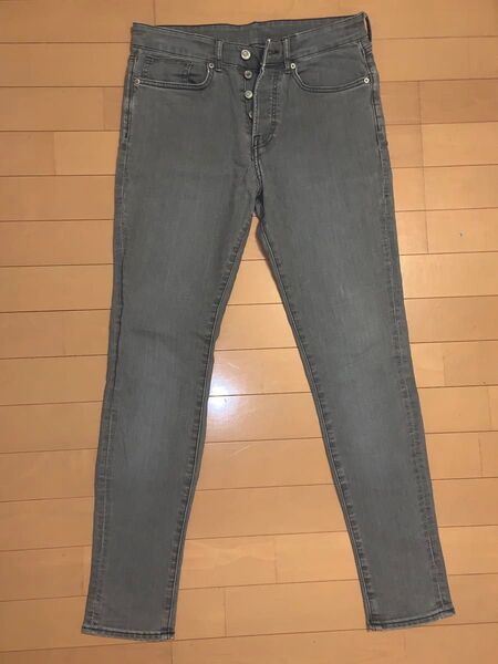 H&M スキニー フィット ジーンズ グレー メンズ 30/30