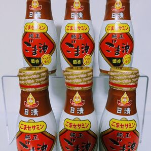 日清オイリオ【ごまセサミン 純正ごま油 濃香×6本】酸化ブロック製法・フレッシュキープボトル