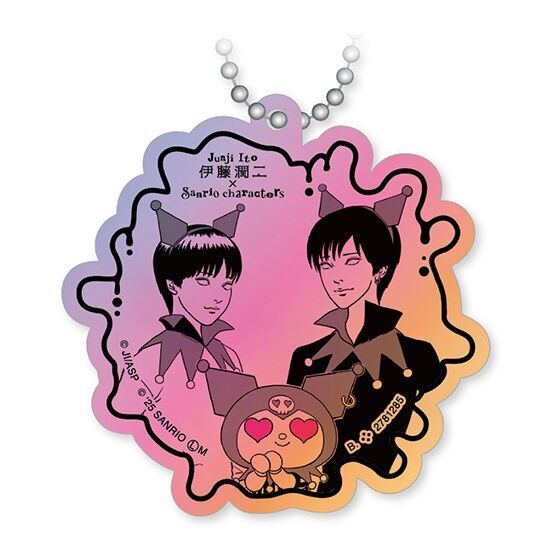 伊藤潤二×サンリオキャラクターズ アクリルチャーム 黒服の美少年×白服の美少年×クロミ ガチャ カプセルトイ 未開封