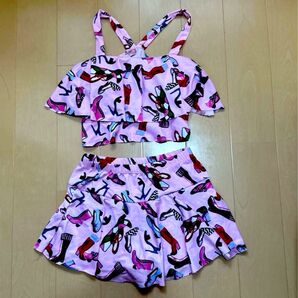 レディース水着、女の子水着クリーニング済み、子ども用水着ピンク水泳着 水着 女の子 子供 プール 女児 海
