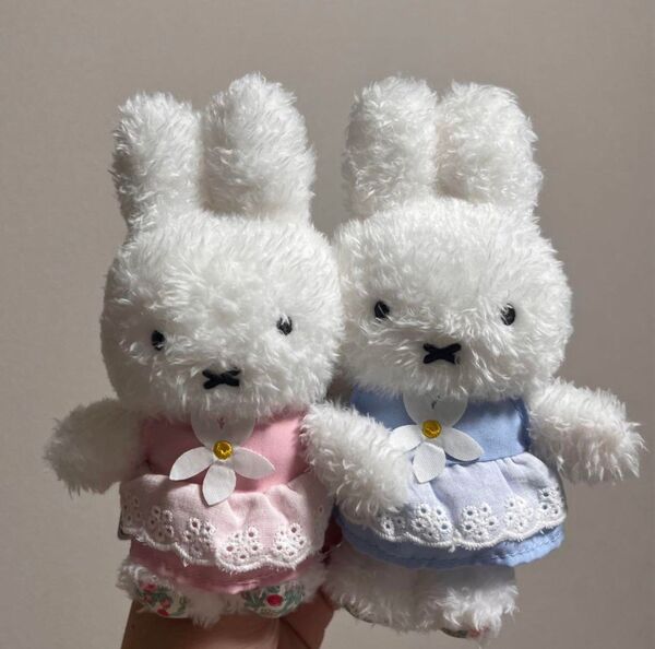Flower Miffy ほわほわマスコット ジャスミンワンピース ジャスミンピンク ブルー ぬいぐるみ キーホルダーキーチェーン