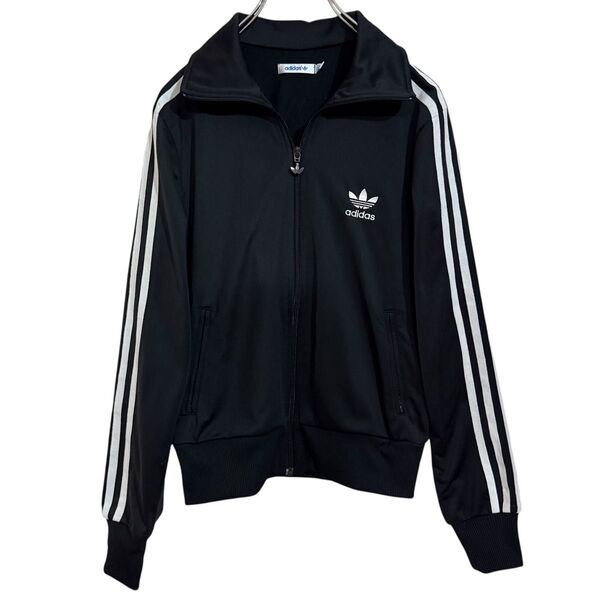 adidas アディダス トラックジャケット メンズM 黒 ブラック ジャージ トレフォイルロゴ FIREBIRD