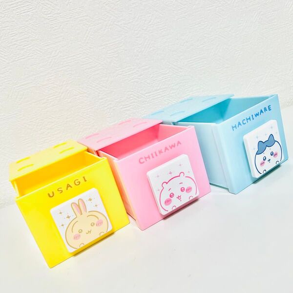 中古美品3点 ちいかわ ジョイントボックス 小物入れ ひょっこり