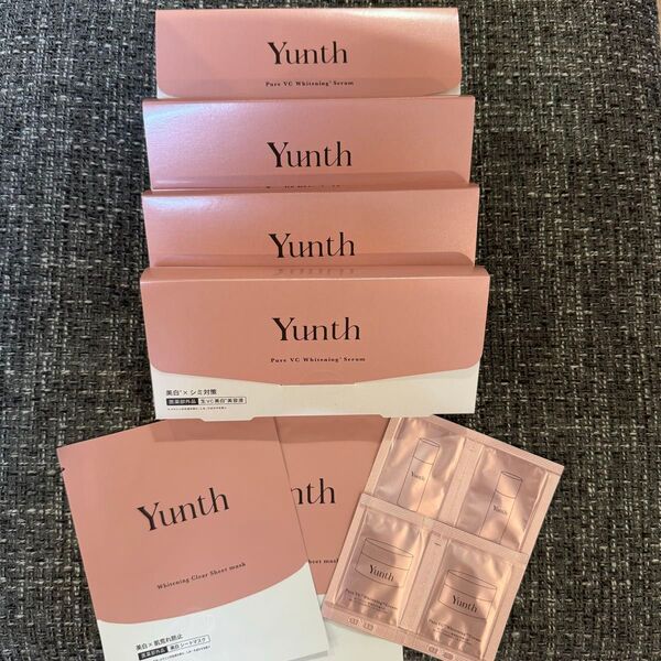 お試し 新品未使用 Yunth 生ビタミンC美白美容液 28包 ×4ユンス 薬用ホワイトニングエッセンス