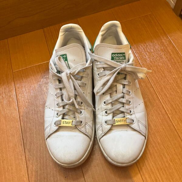 スタンスミス 26.5 グリーン スニーカー adidas アディダス STAN SMITH ホワイト