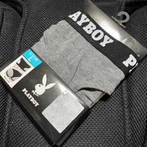 新品未使用 PLAYBOY ショーツ パンツ Xバック Lサイズ グレー