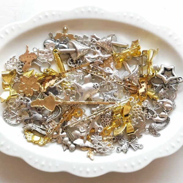 訳あり B品 約100g 金属パーツmix F ※注意事項有り