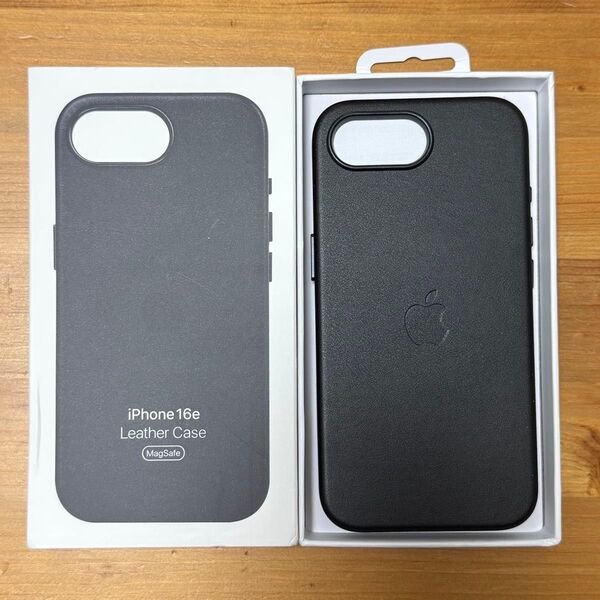 【新品未使用】iPhone16e レザーケース 純正互換品 black 黒