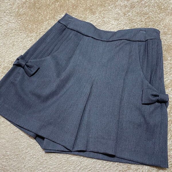 couture broochボトムス キュロット リボン