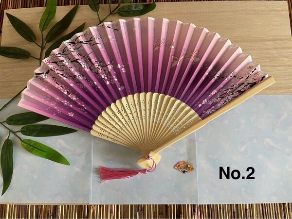 扇子 ピンク 桜 蝶々模様 和風小物