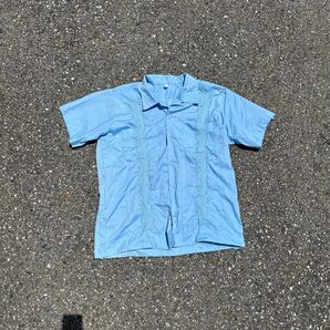 キューバシャツ 青 古着卸 半袖シャツ 古着 シャツ