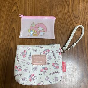 マイメロディ ポーチ 2個セット 小銭、リップ等 ティッシュケース付きポーチ
