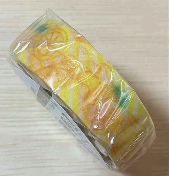 マスキングテープ WRAPPLE × 石山暁子 黄色チーム 15mm×10m ラップル カモ井 バナナ レモン パイナップル