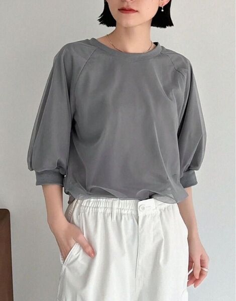 【FRIFUL】ソリッドカラー ラグランスリーブTシャツ