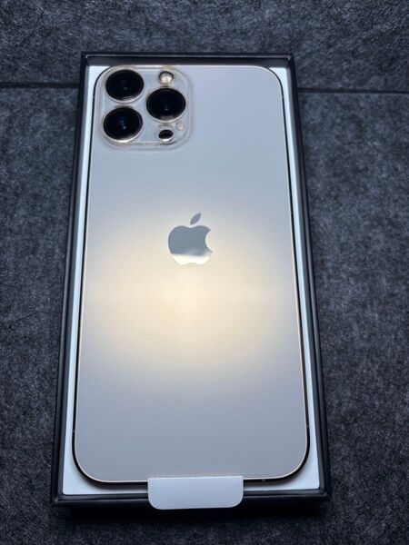 iPhone13 Pro Max 128gb ゴールド 中古アップル純正レザーケース ケース ガラスフィルムのおまけあり