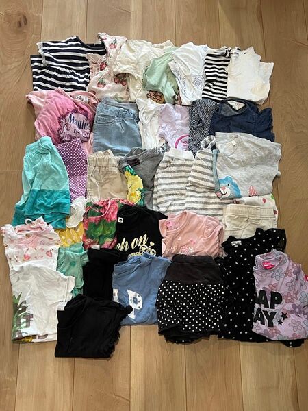 子供服 まとめ売り 110 女の子 夏服 半袖 半ズボン スカート ワンピース パジャマ 大量 可愛い キッズ トップス