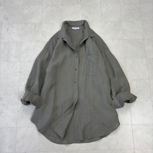 23区★美品★LIBECO ビッグシルエット ポケット シャツ 48