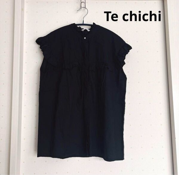 Te chichi フリーサイズ ブラック ノースリーブ ハイネックブラウス