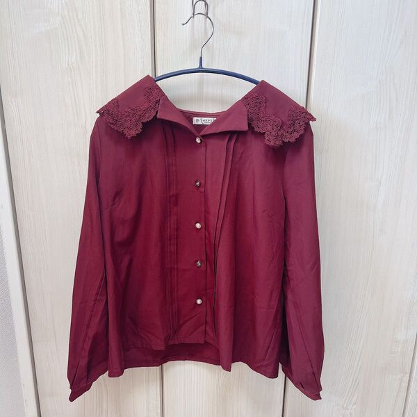 axes femme フリーサイズ レッド系 ブラウス レース