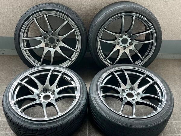 美品?ワーク エモーション CR Kiwami 19インチ 9.5J +38 +25 WORK Emotion 極 114.3
