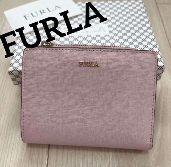 FURLA フルラ レザー 二つ折り財布 コンパクト財布 ピンク