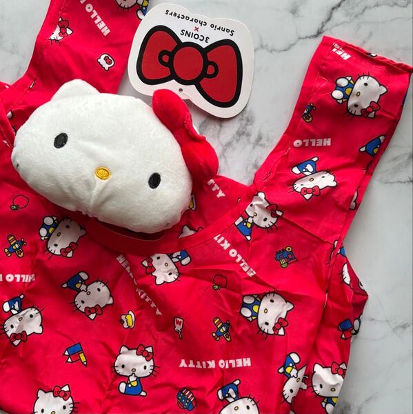 ハローキティ エコバッグ ぬいぐるみ エコBAG スリーコインズ 3COINS サンリオ Sanrio キティ バッグ バック