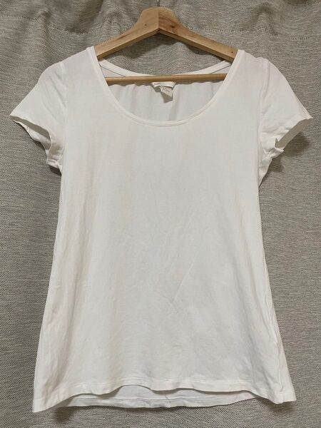 トップス Tシャツ 白 無地 半袖Tシャツ 半袖 ホワイト カットソー