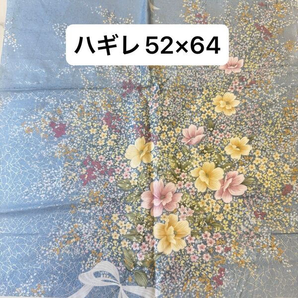 ハギレ 綿100% 布 はぎれ 52×64cm まとめ買い 花柄 ブーケ柄 ブルー 手芸 ハンドメイド 生地