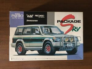  Aoshima 1/24 Pajero midroof wide super Exceed Mitsubishi S package RV Recaro ride Bridgestone out of print rare not yet constructed 