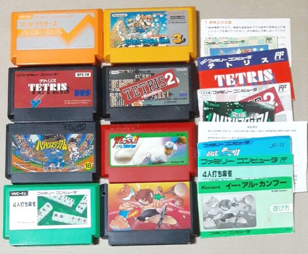 FC ファミコン ソフト 説明書付き8本セット