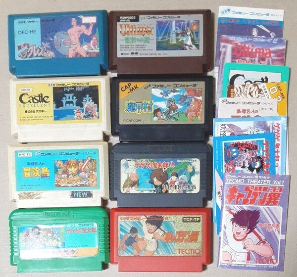 FC ファミコンソフト 説明書付き8本セット