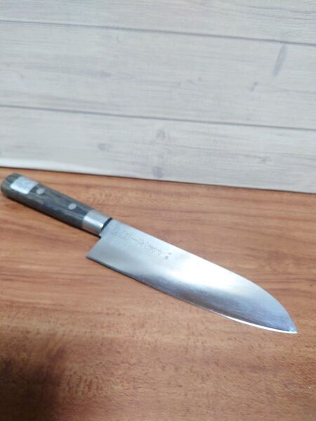 宏元作 三徳包丁 165mm 16.5cm 研ぎ直し済み 本割込 炭素鋼 希少品