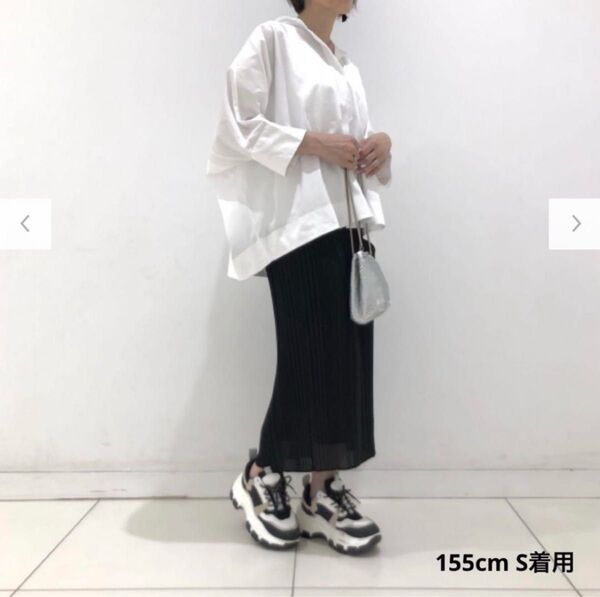 UNIQLOユニクロ シフォンプリーツナロースカートS ブラック