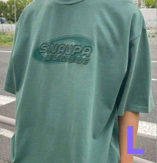 Snap clubビッグシルエットヴィンテージ加工グラフィックTシャツ
