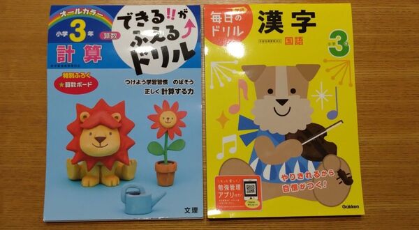 できるがふえるドリル 小学3年計算 毎日のドリル 漢字 小学3年 2冊セット