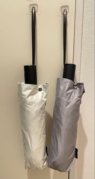 KIZAWA 日傘 日焼け止め 日焼け防止 遮光 折りたたみ傘 2本セット グレー ホワイト 日傘