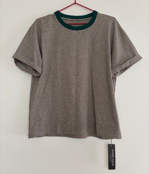 【新品】ボーダーTシャツ 緑 グリーンTシャツ 半袖Tシャツ