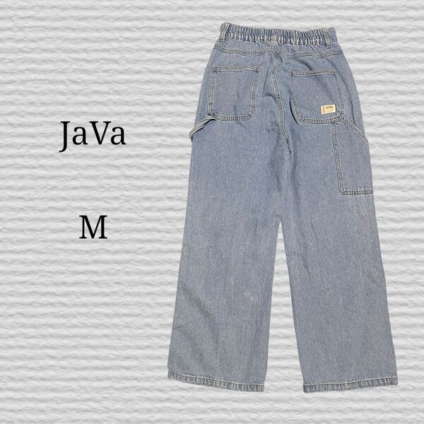 《JaVa》メンズライクペインターツイル&ルーズデニムパンツ ライトブルー M デニムパンツ パンツ デニム ペインターパンツ