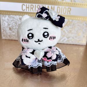 ちいかわ お座りぬいぐるみ ハンドメイド ぬい服 リボン 耳飾り お花 ドレス ぬいぐるみ