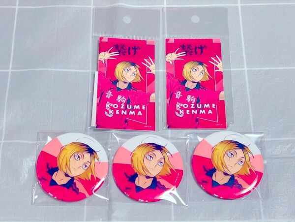 ハイキュー 10周年記念 アニバーサリー ステッカー 缶バッジ 孤爪研磨