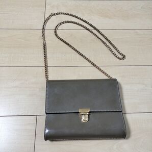 イタリア製marco bianciniショルダーバッグ★グレーブラウンベージュ