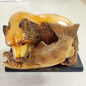 木彫り熊 天然木