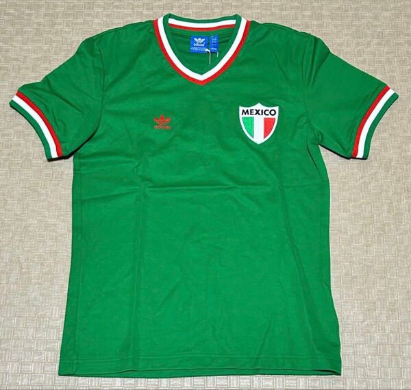 新品・Lサイズ・adidas・ORIGINALS・アディダス・オリジナルス・メキシコ代表 トレフォイルマーク 半袖 Tシャツ