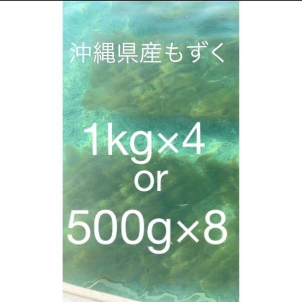 2025年産 沖縄県産 もずく(塩蔵) 1kgパック×4 漁師直送 送料無料