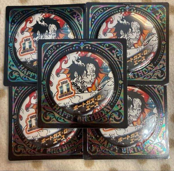 ONE PIECE バースデイ缶バッジ 5個ポートガス・D・エース 2025