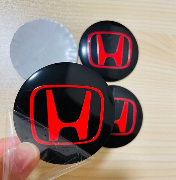 ホンダ用センターホイールキャップステッカー56mm4枚 TypeR 等に