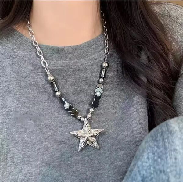 フェアリーグランジ 星 シルバー y2k ロック ゴスロリ ネックレスペンダント アクセサリー