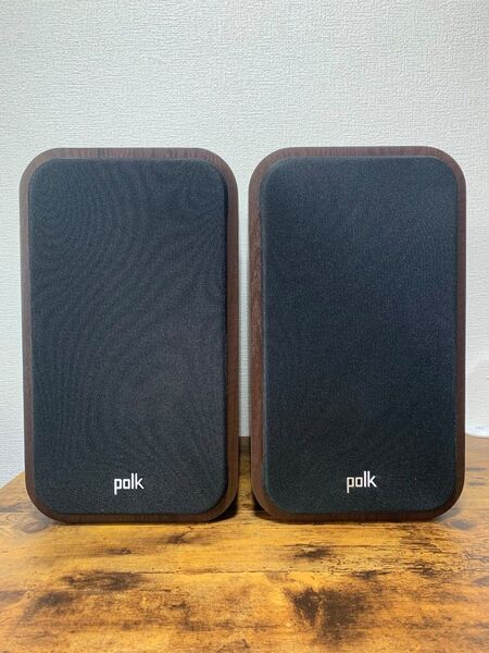 極美品 POLK AUDIO SIGNATURE ELITE ES20 ブックシェルフスピーカー ブラウン ペア ハイレゾ
