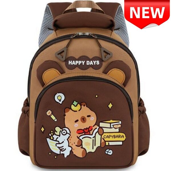 ★新品★超かわいい!クマデザイン キッズリュック 防水加工 24×23×10cm 子供用バックパック 学校 遠足 通園