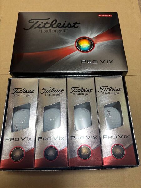新品未使用 タイトリスト PRO V1x 1ダース ダブルナンバー Titleist ゴルフボール